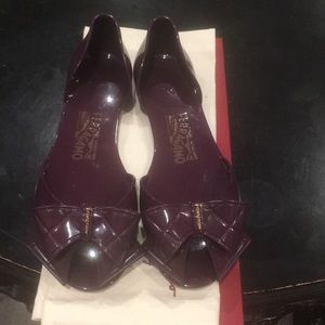 Salvatore ferragamo barbado jelly flats shoes
